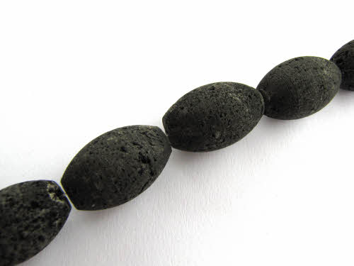 Lava Olive, schwarz, ca. 28x18mm